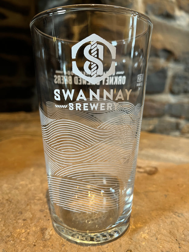 Wave Conical Pint Glass