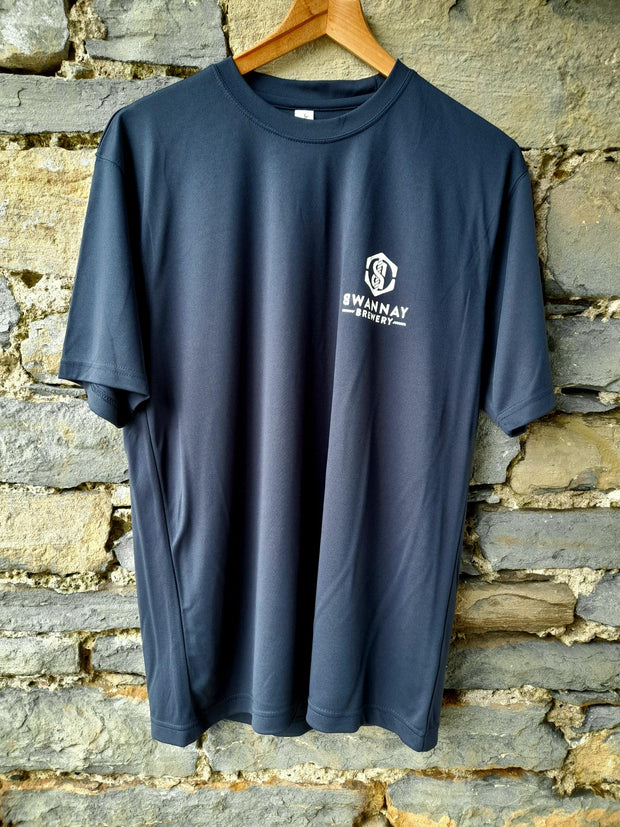 Swannay Brewery T-Shirt - Performance Polyester - Navy