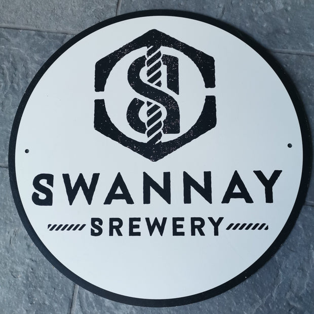Swannay Round Tin Sign